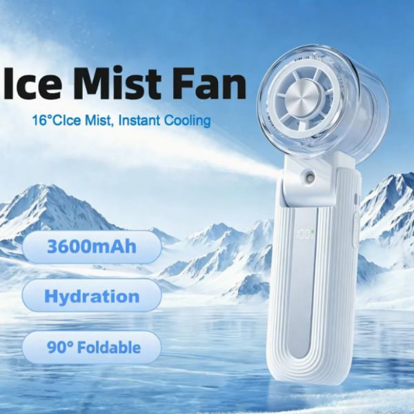 Foldable Mini Handheld Fan Dual Mode thumbnail 3